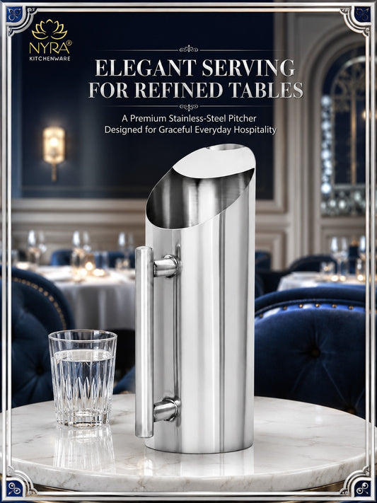 Premium Stainless Steel Hotel Pitcher | Elegant Water Jug with Sturdy Handle
