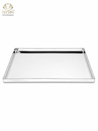 Stainless Steel Storing & Serving Tray for Sweet & Snacks – Durable, Rust-Resistant, Multipurpose Food Platter
