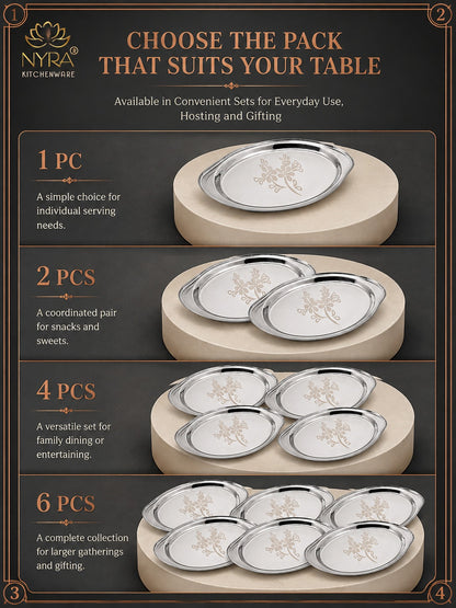 Stainless Steel Mango Shaped Serving Tray/Salver