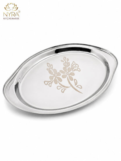 Stainless Steel Mango Shaped Serving Tray/Salver