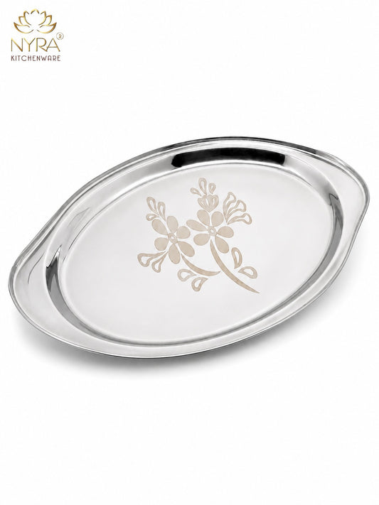 Stainless Steel Mango Shaped Serving Tray/Salver