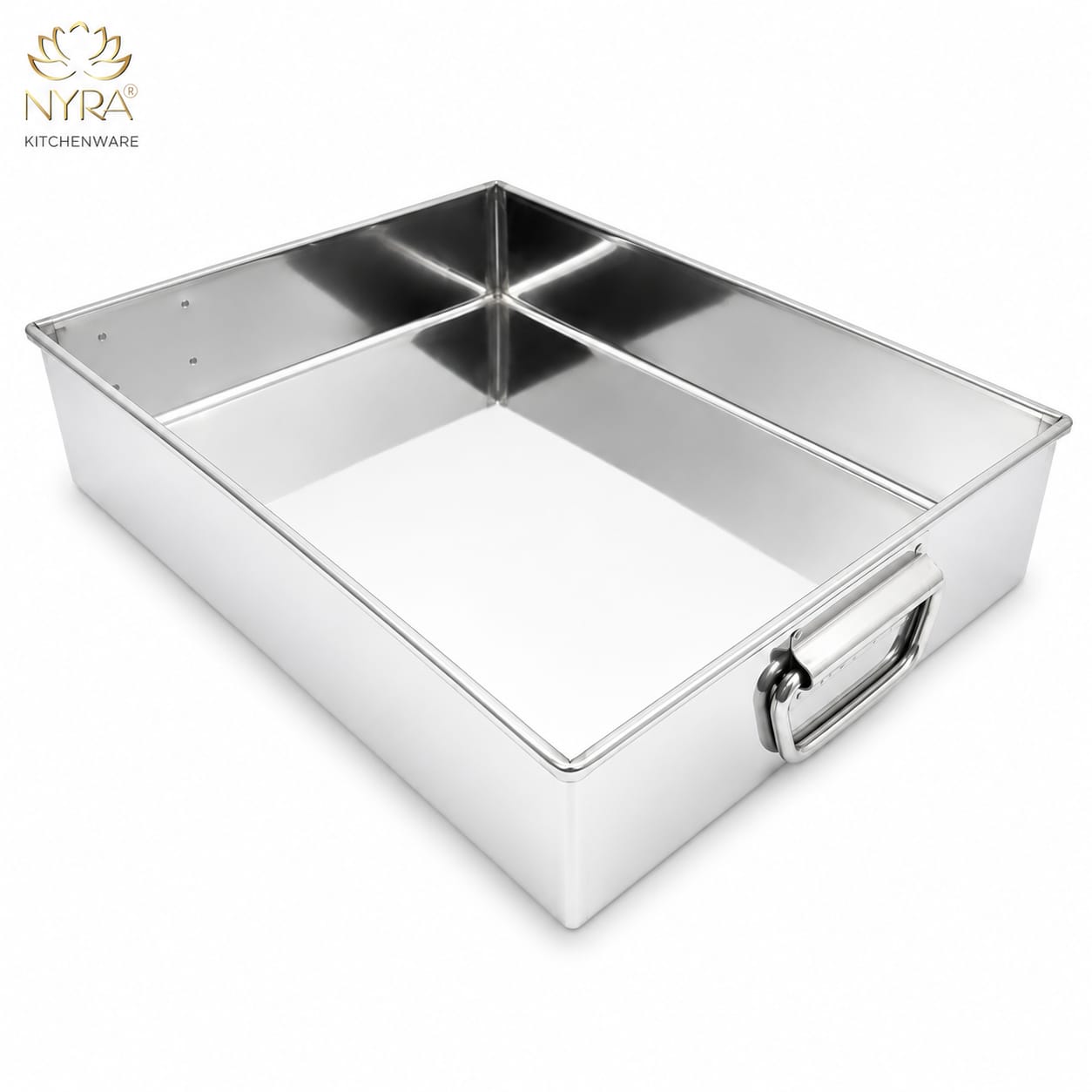 Stainless Steel Handle Serving Tray – Multipurpose Trays for Serving Sweets & Snacks