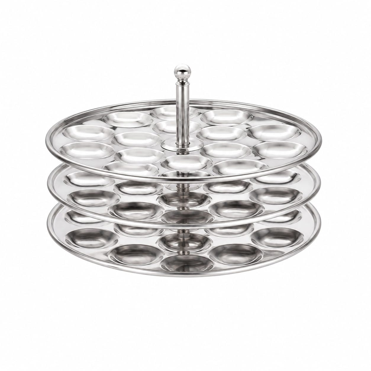 Stainless Steel Mini Idli Stand - 3 & 4 Plates | Makes 45 to 60 Mini Idlis at a time
