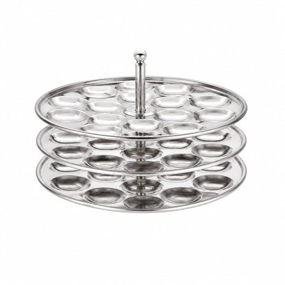 Stainless Steel Mini Idli Stand - 3 & 4 Plates | Makes 45 to 60 Mini Idlis at a time