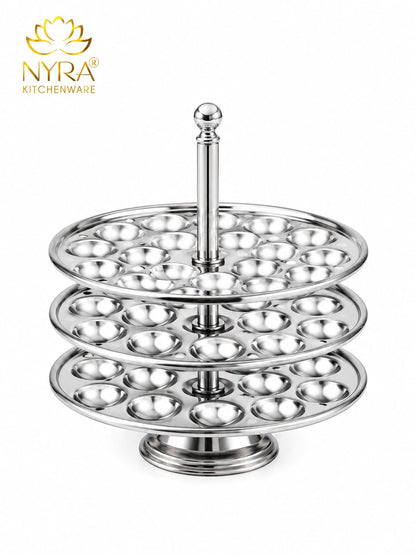 Stainless Steel Mini Idli Stand - 3 & 4 Plates | Makes 45 to 60 Mini Idlis at a time