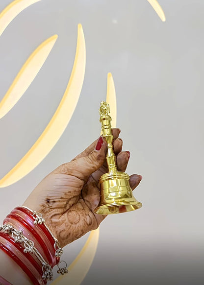Nyra Pure Brass Garud Ghanti | Traditional Pooja Bell for Home Temple, Mandir & Aarti
