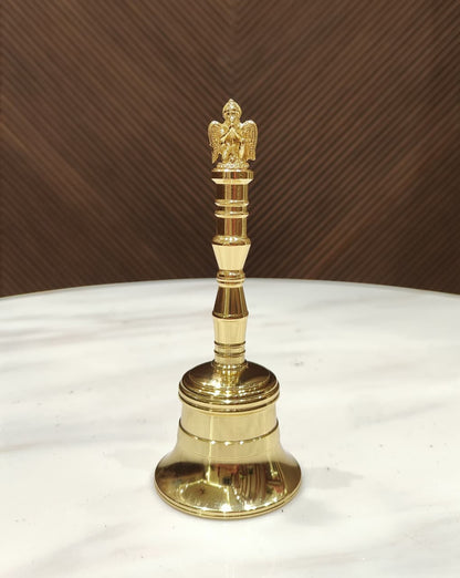 Nyra Pure Brass Garud Ghanti | Traditional Pooja Bell for Home Temple, Mandir & Aarti