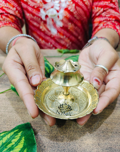 Brass Agarbatti/Incense Stand | Pital Agarbatti/Incense Stick Holder for Pooja