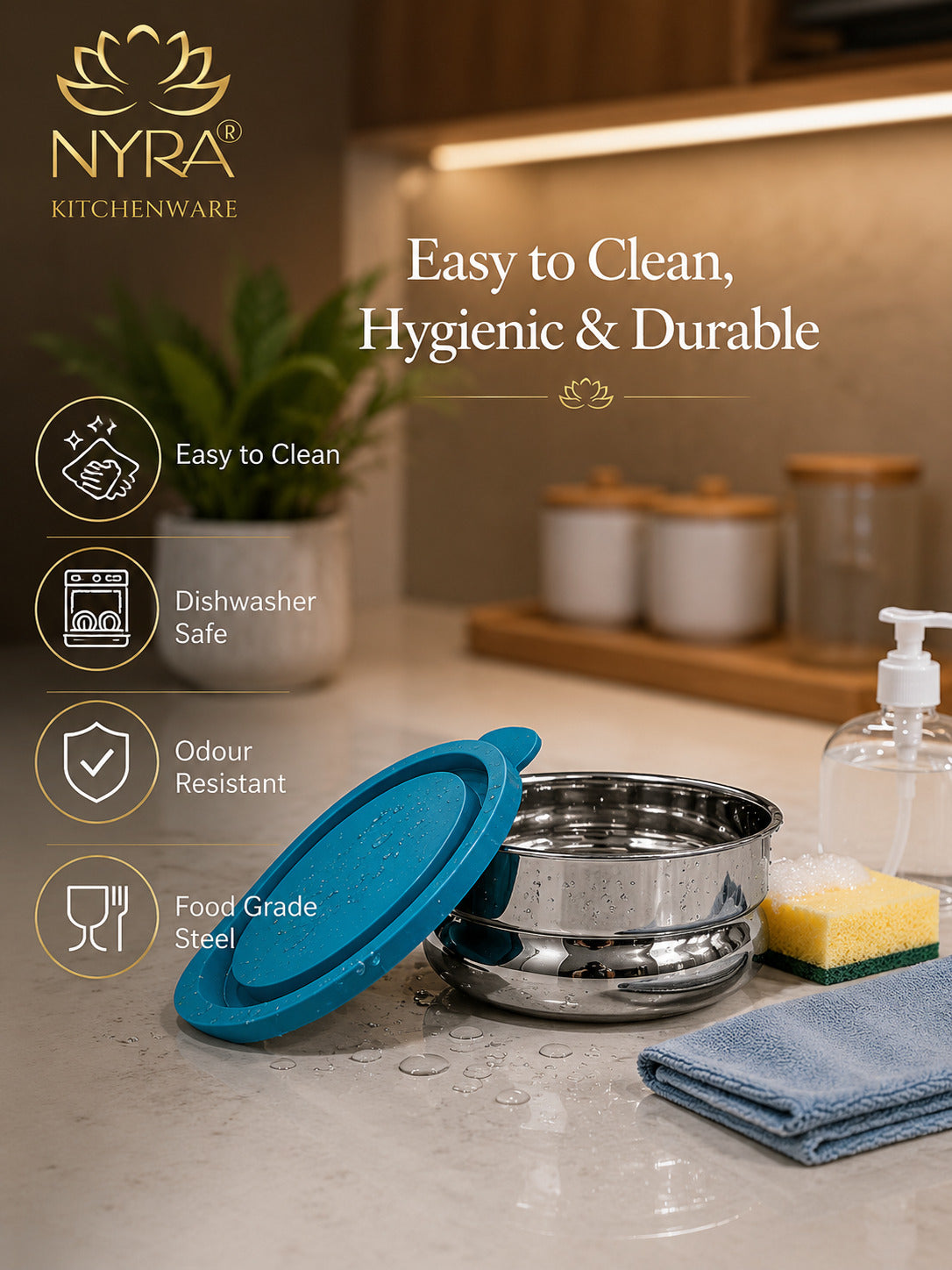 Air-tight Stainless Steel Container Set - Premium Leak-Proof Dibbi