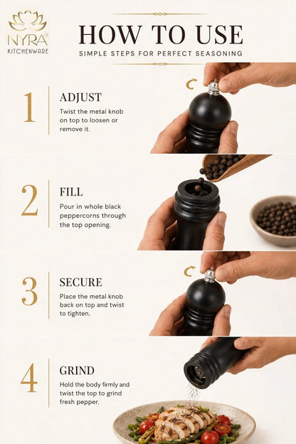 Traditional Wooden Salt & Pepper Sprinkler