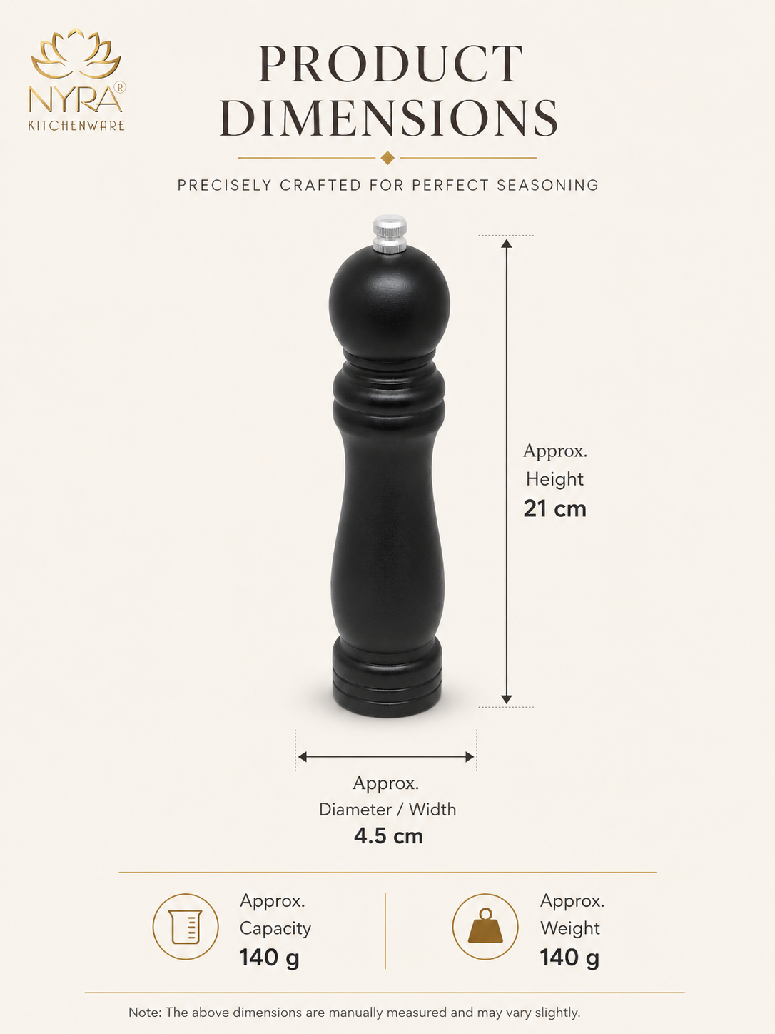 Traditional Wooden Salt & Pepper Sprinkler