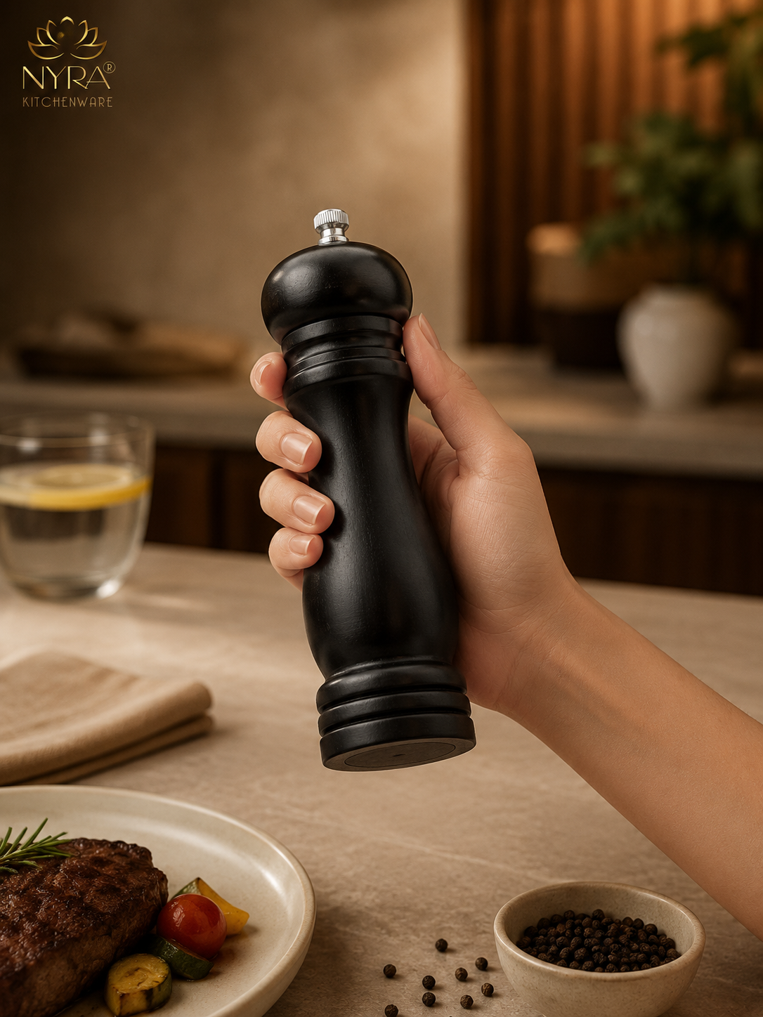 Traditional Wooden Salt & Pepper Sprinkler