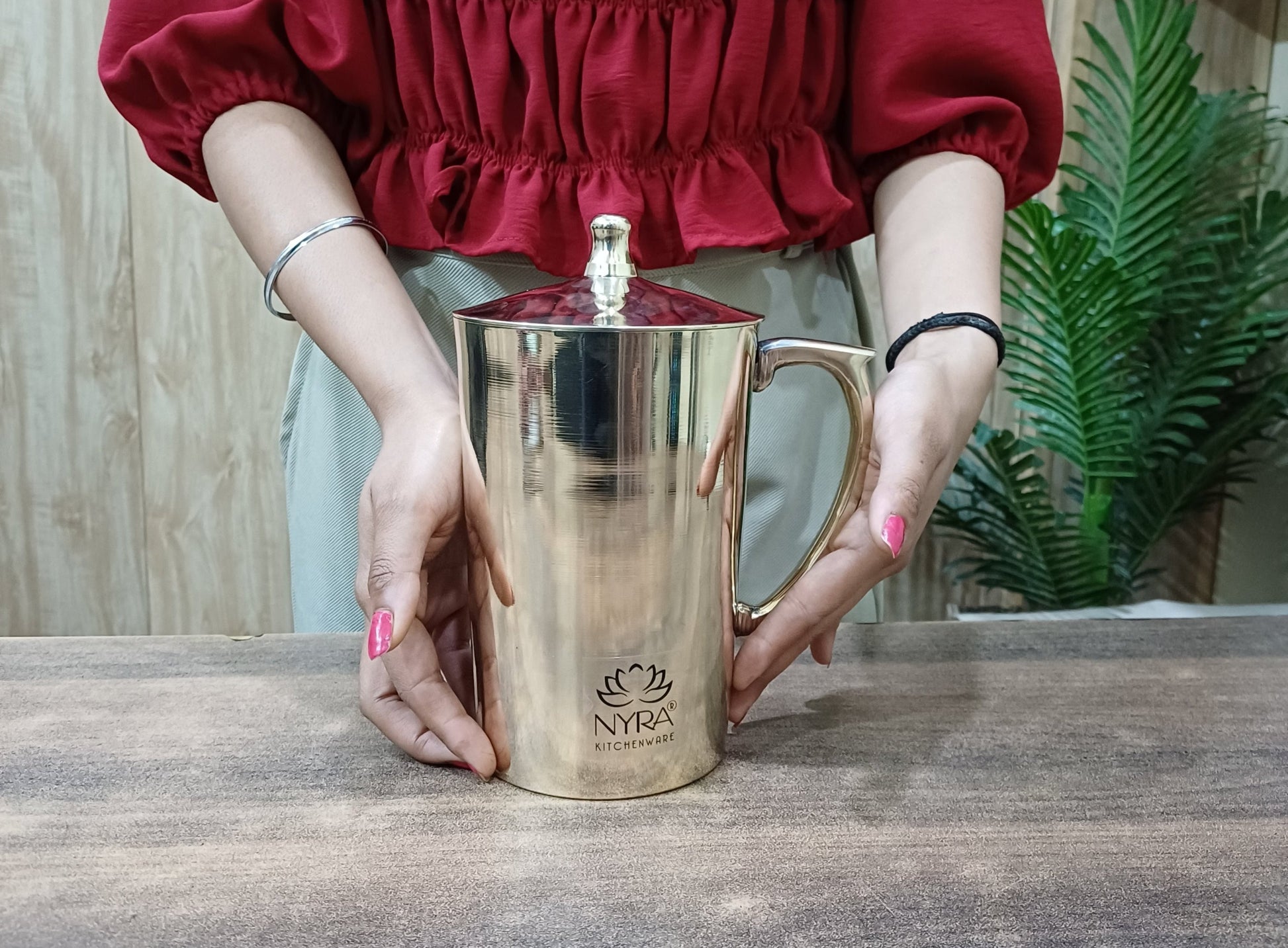 showing bronze jug
