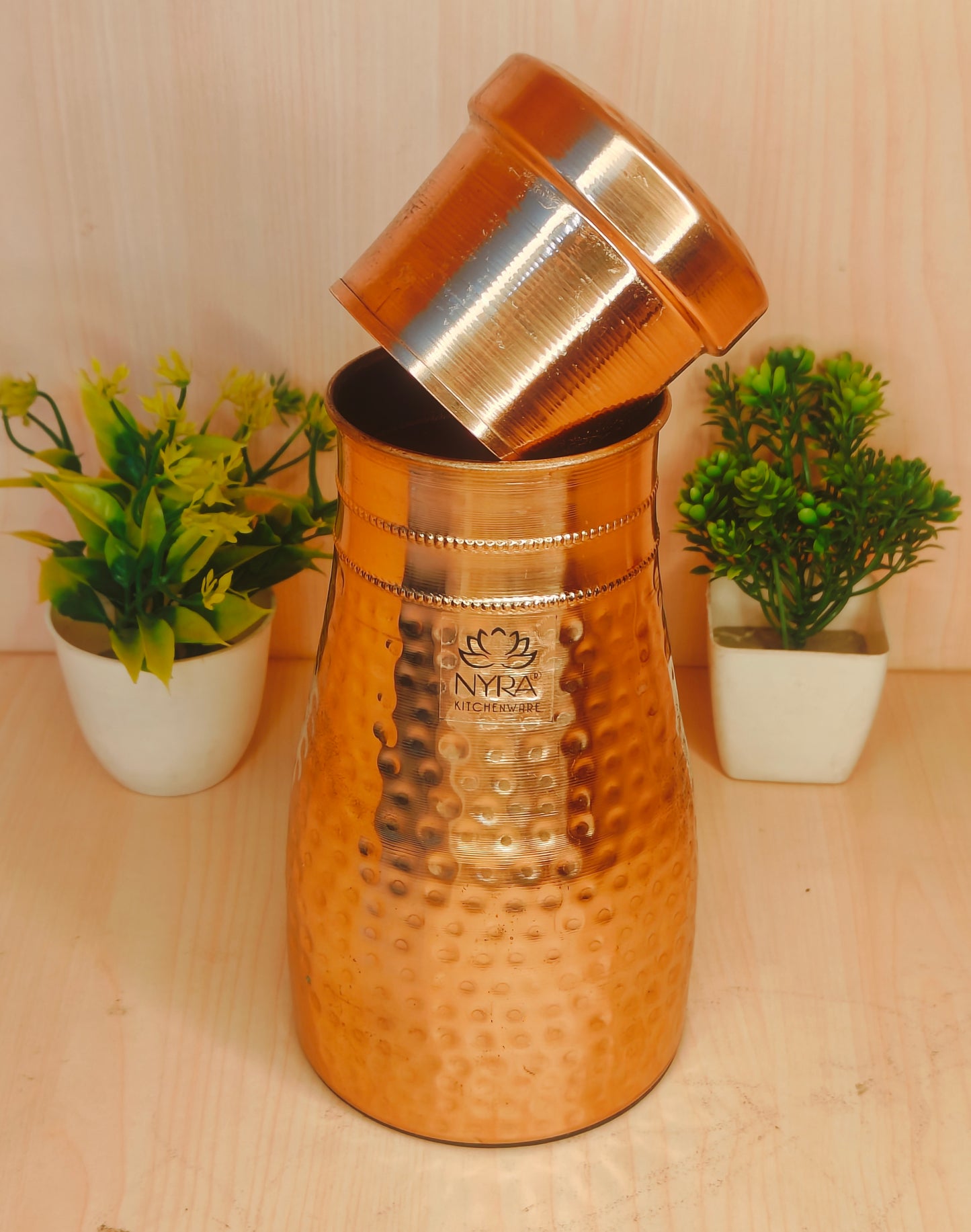 Pure Copper/Tamba Water Bottle | Hand-Hammered | Ayurvedic Health Benefits