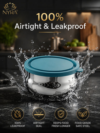 Air-tight Stainless Steel Container Set - Premium Leak-Proof Dibbi