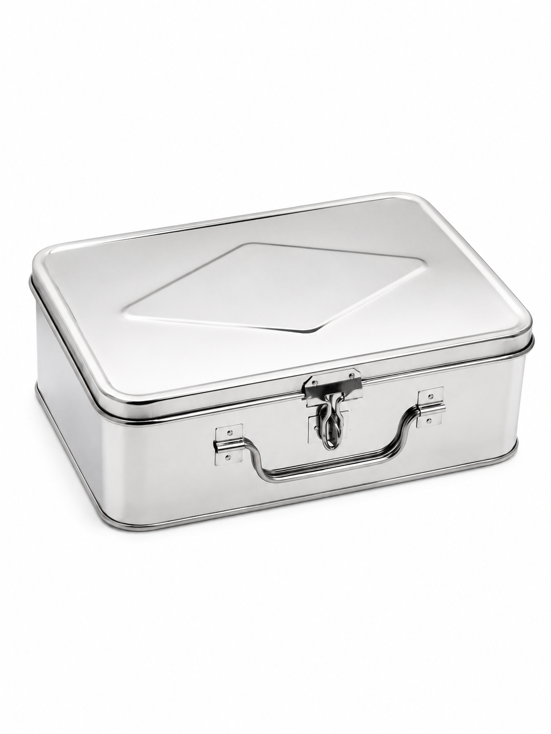 Stainless Steel Multi-Purpose Cash/Storage Box | Secure for Money, Jewelry & Documents