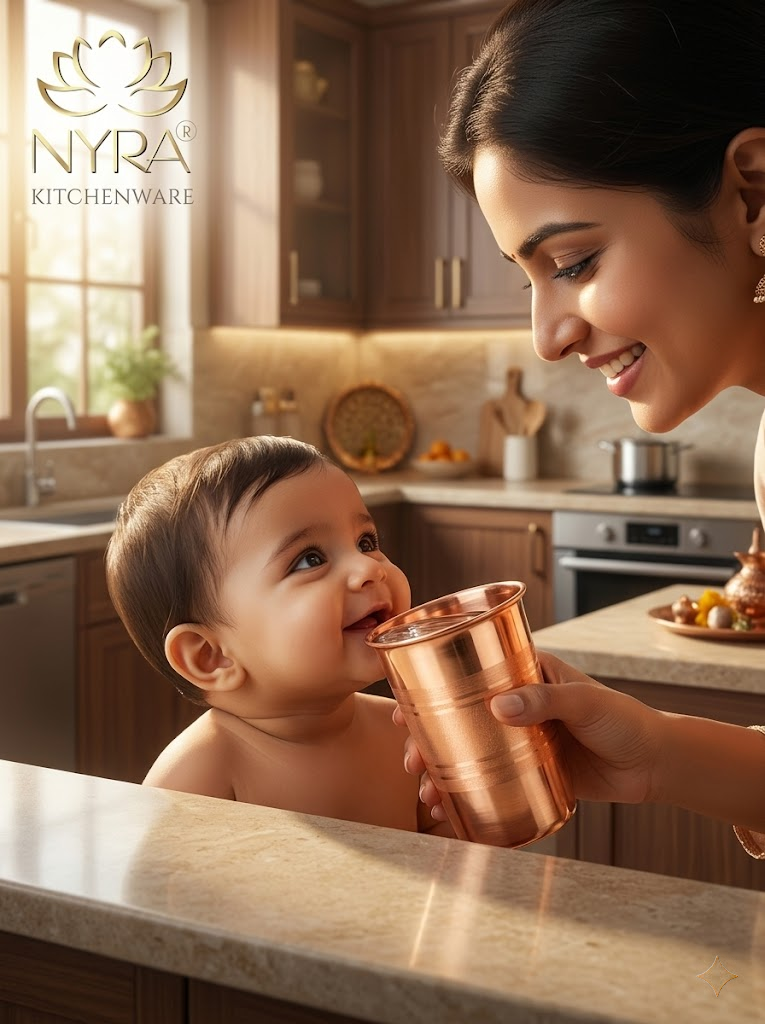Handmade Copper Glass/Tumbler - Ayurvedic Health Benefits | Traditional Tamba Drinkware for Daily Use