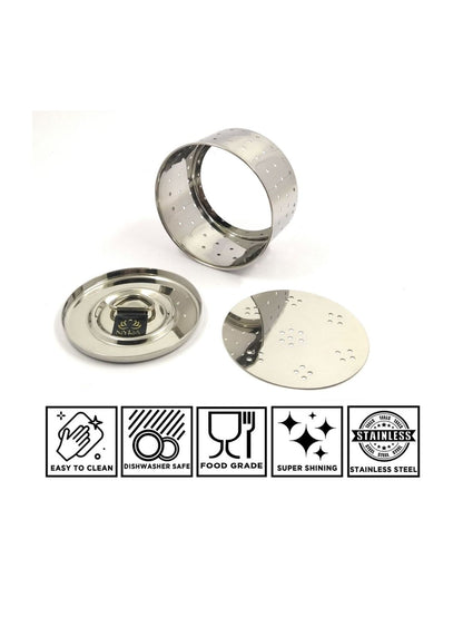 Premium Stainless Steel Round Cheese/Paneer Mould/Maker – Set of 2 Pcs.