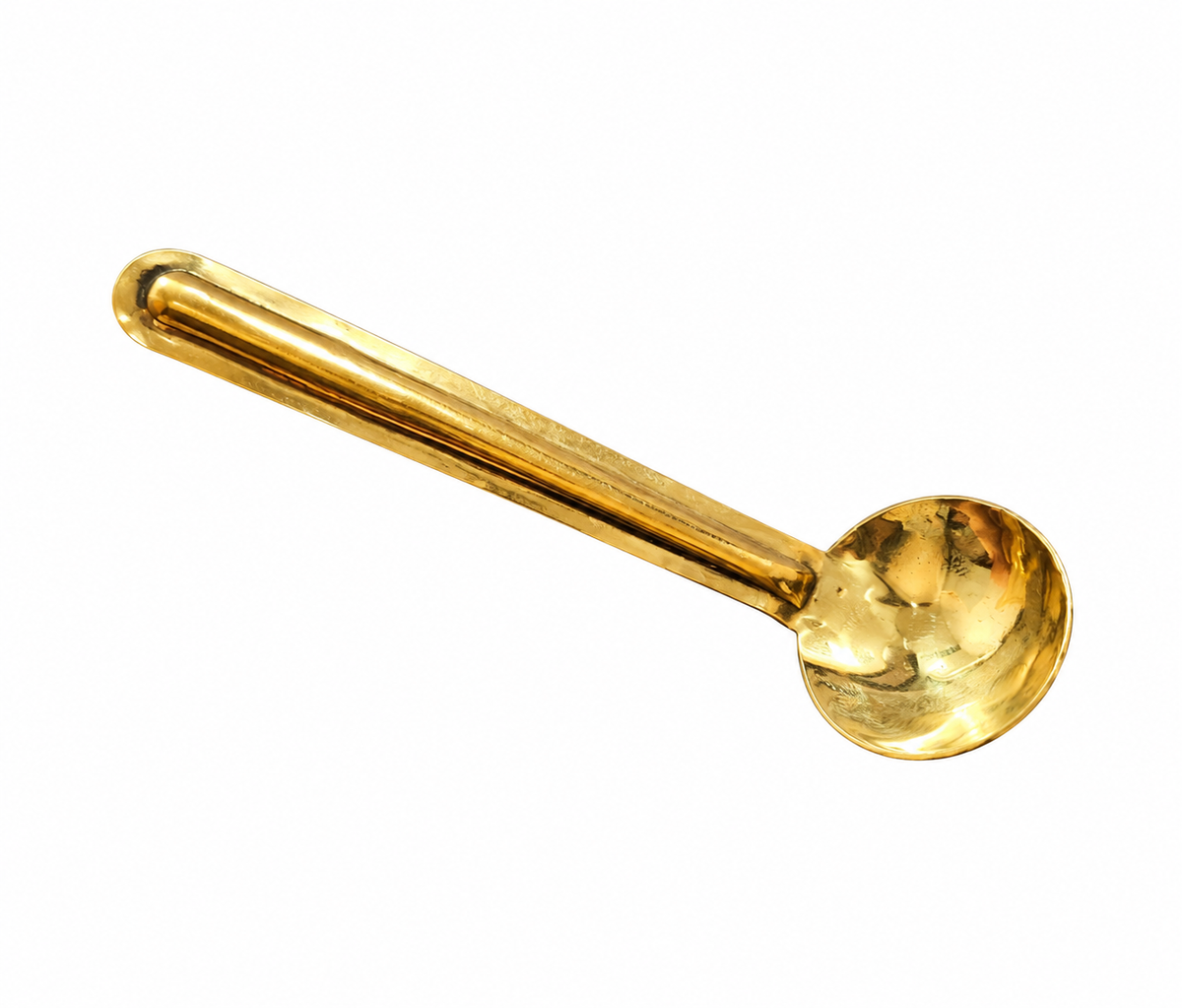 NYRA® Pure Brass Hammered Ghee Pot with Kalai Tin Coating, Lid & Spoon | Premium Ghee Storage Container