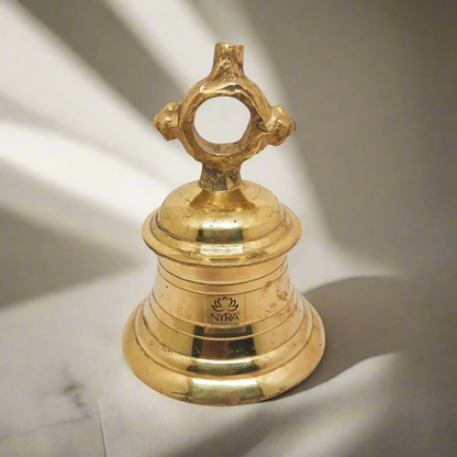 Pure Brass Temple Ghanta (2kg) – Traditional Handcrafted Puja Bell for Homes & Temples