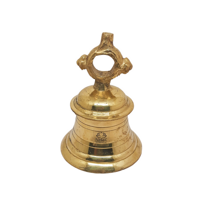 Pure Brass Temple Ghanta (2kg) – Traditional Handcrafted Puja Bell for Homes & Temples