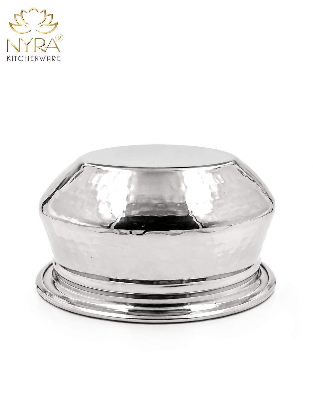 Stainless Steel Hammered Finish Dal Handi - Premium Serveware Set