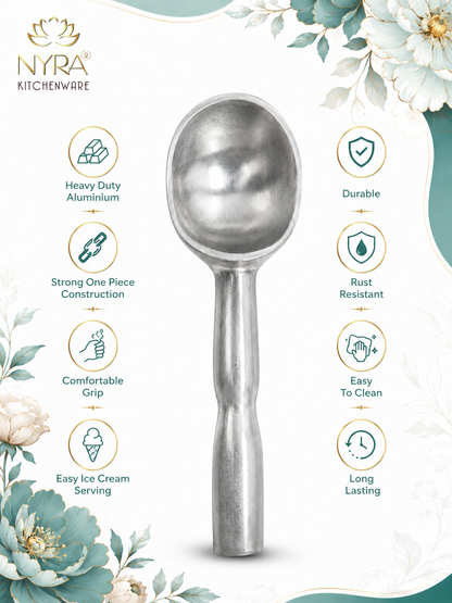 Aluminium Ice Cream Server: Anti-Freeze for Easy, Clean Scooping