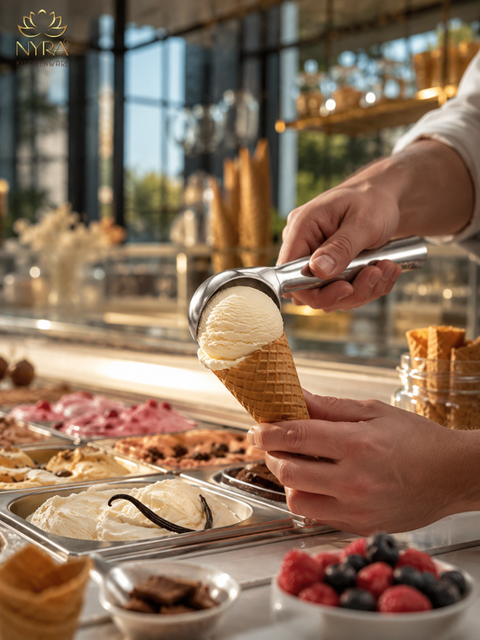 Aluminium Ice Cream Server: Anti-Freeze for Easy, Clean Scooping