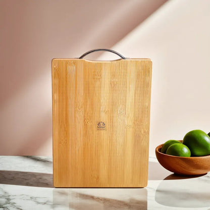 Wooden Chopping Board with Durable Steel Handle