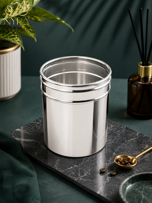 Stainless Steel Multipurpose Kitchen Storage Container/Canister with See-Through Lid