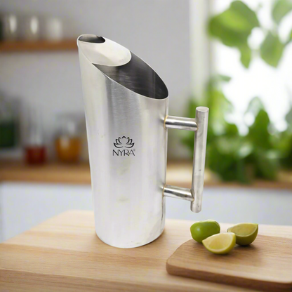 Stainless Steel Water Jug with Angular Spout and Sturdy Handle – Elegant & Durable Pitcher Hotel Jug