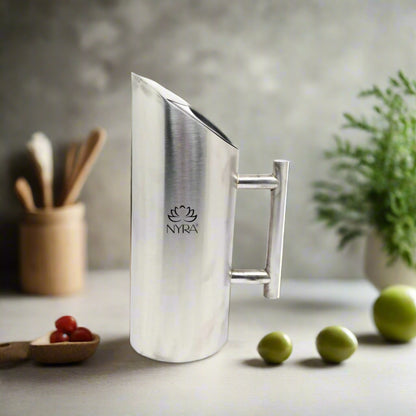 Stainless Steel Water Jug with Angular Spout and Sturdy Handle – Elegant & Durable Pitcher Hotel Jug