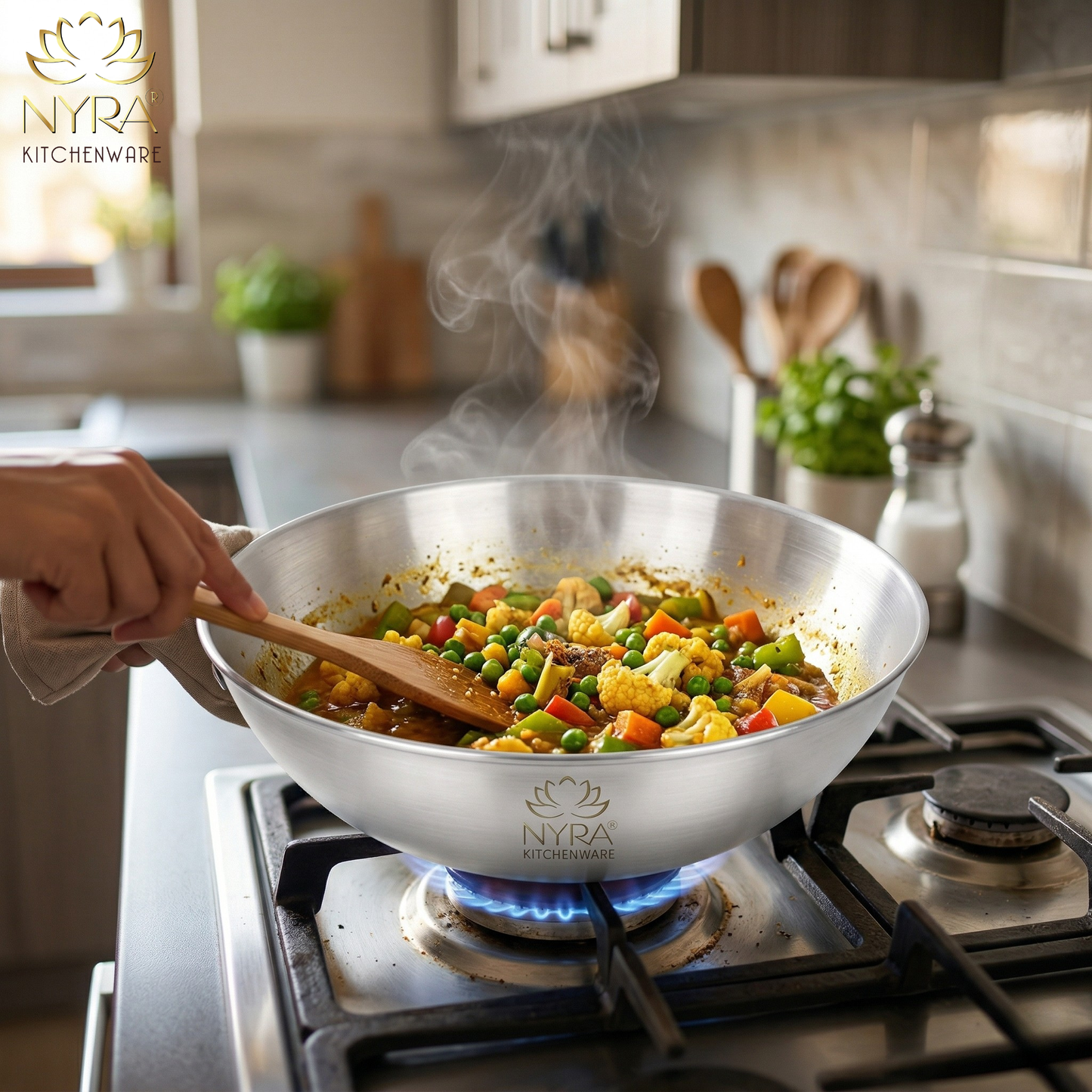 Deep Frying Aluminium Kadhai | Round Tasla Wok - Food Grade & Multipurpose