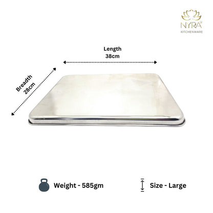 Stainless Steel Glossy-finish Serving Trays - Ideal for Cakes, Pastries, Muffins, Sweets and Snacks