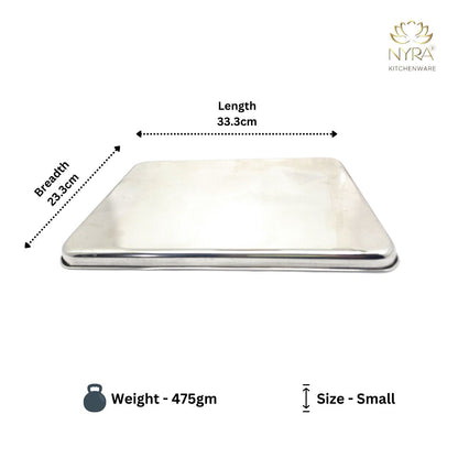 Stainless Steel Glossy-finish Serving Trays - Ideal for Cakes, Pastries, Muffins, Sweets and Snacks