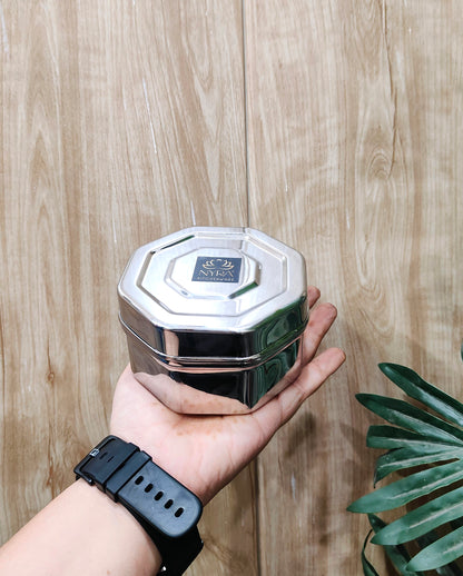 Stainless Steel Square Dibbi Set - Multipurpose Storage Containers (Set of 3 pcs) for Kitchen, Spice, and Snacks