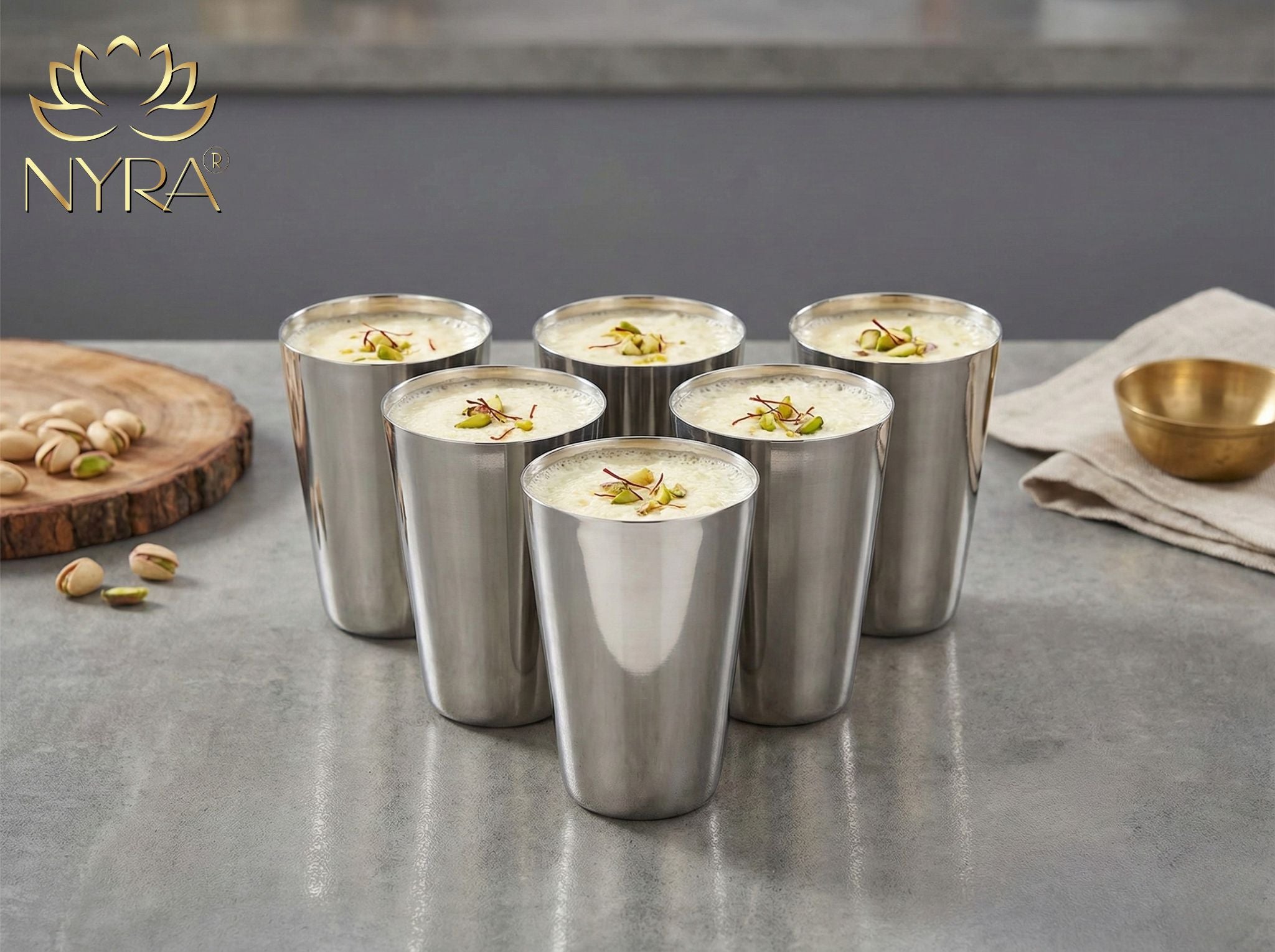 Stainless Steel Premium Lassi Glass - 650ml Multipurpose Drinkware