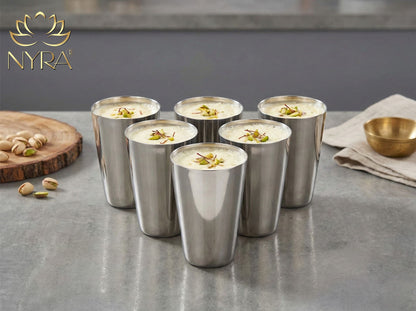 Stainless Steel Premium Lassi Glass - 650ml Multipurpose Drinkware Set