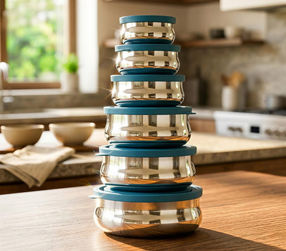 Air-tight Stainless Steel Container Set - Premium Leak-Proof Dibbi