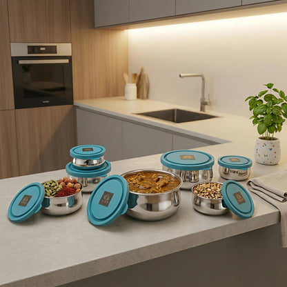 Air-tight Stainless Steel Container Set - Premium Leak-Proof Dibbi