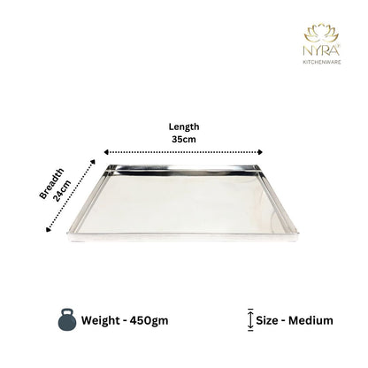 Stainless Steel Storing & Serving Tray for Sweet & Snacks – Durable, Rust-Resistant, Multipurpose Food Platter
