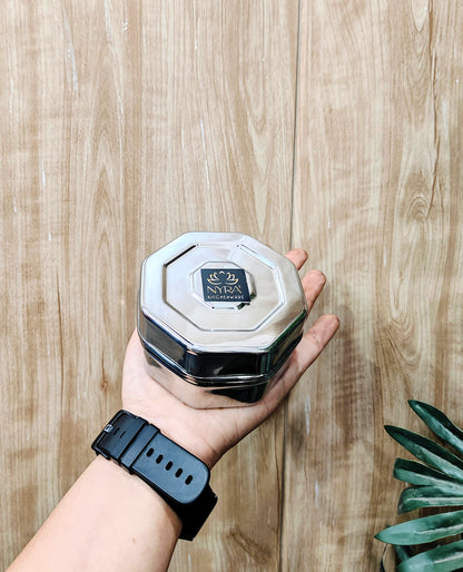 Stainless Steel Square Dibbi Set - Multipurpose Storage Containers (Set of 3 pcs) for Kitchen, Spice, and Snacks