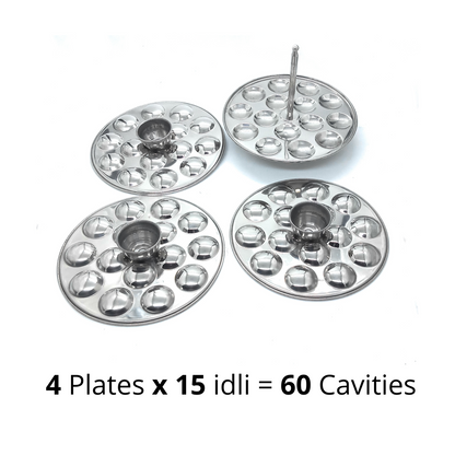 Stainless Steel Mini Idli Stand (15 Idli per Plate)