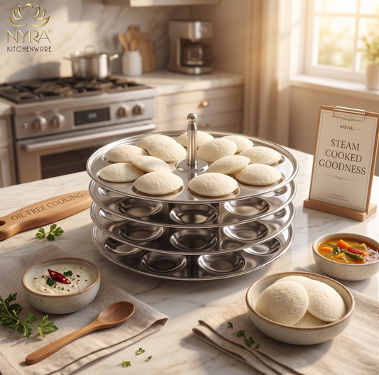 Stainless Steel Mini Idli Stand (15 Idli per Plate)