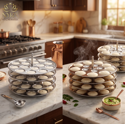 Stainless Steel Mini Idli Stand (15 Idli per Plate)