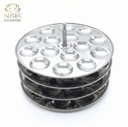 Stainless Steel Mini Idli Stand (15 Idli per Plate)