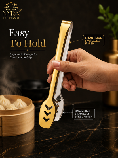 Stainless Steel Serving Tongs/Chimta - Multi-Purpose Kitchen Tool Set