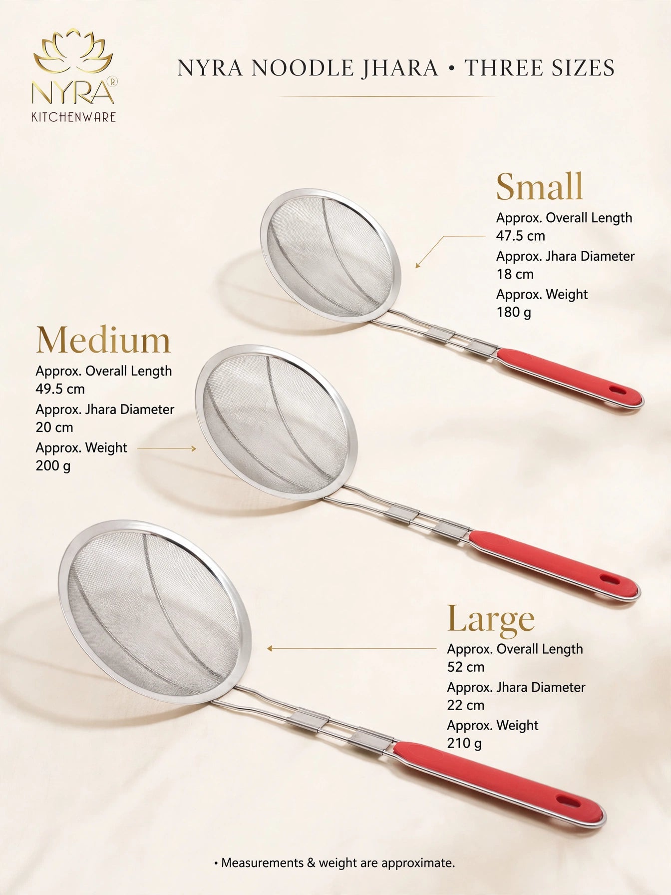 Stainless Steel Deep Fry Strainer with Plastic Handle – Versatile Skimmer/Jhara
