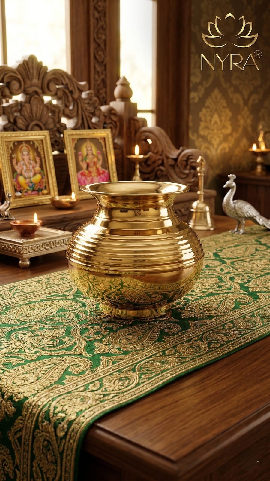 Pure Brass Kalash | Peetal Lota - Avaiable in 3 sizes