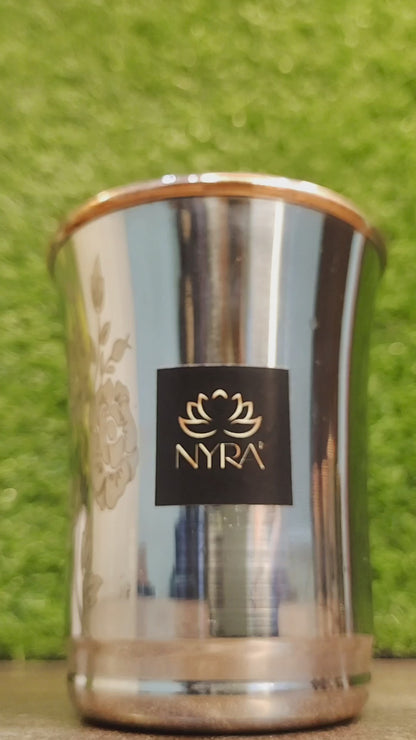 Premium Stainless Steel Tumbler - Inner Copper Coating | Laser Designed Exterior | BPA Free